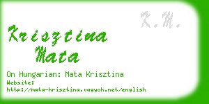 krisztina mata business card